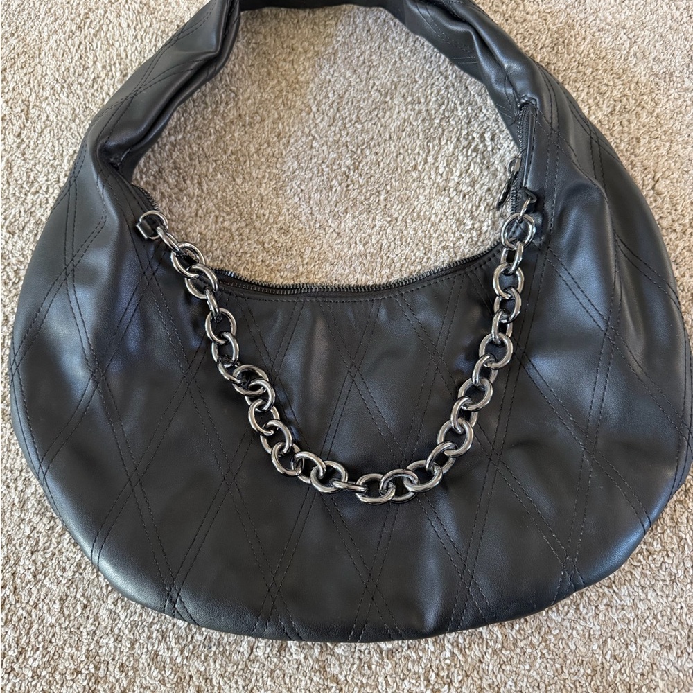 Aldo Black Chain-Embellished Women’s Purse